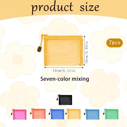 7Pcs Small Zip Pouch, Small Make Up Makeup Bag for Handbag Zip Pouches — view 2