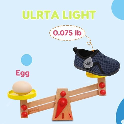 JIASUQI Baby Shoes Boys Girls Breathable First Walking Infant Soft Sneakers Crib Lightweight Slip On Shoes(Dark Blue,12-18 Months) — view 6
