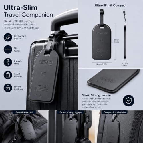 Luggage Tracker Tag with Built-In Locator No Extra Tracker Needed — view 4