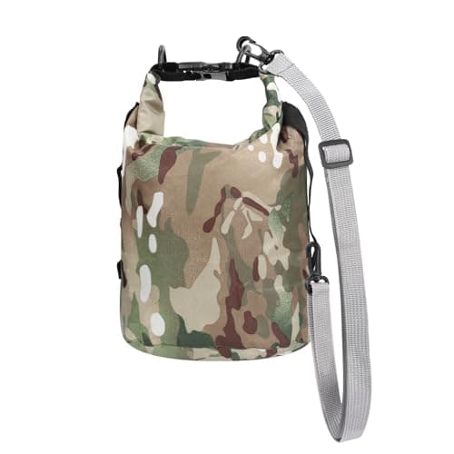 Amengsen Dry Bags Waterproof Dry Sacks Camouflage Small Lightweight Dry Bag with Strap for Paddle Board Kayaking Fishing Camping Hiking (3L)