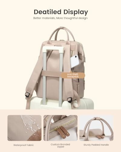 LOVEVOOK Laptop Backpack Womens 17.3 Inch Rucksack School Bag for Ladies — view 6