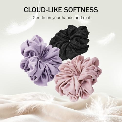 Slim Panda Yoga Mat Strap, 2-in-1 Yoga Mat Carrier & Hair Scrunchie, Premium Velvet Adjustable Carry Strap for 1-6mm Mats | Portable, Stylish, Durable & Elastic (Mat Not Included) — view 6