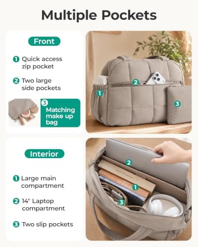 BAGSMART Women's 20L Travel Bag Weekend Overnight Gym Duffle Set — view 2