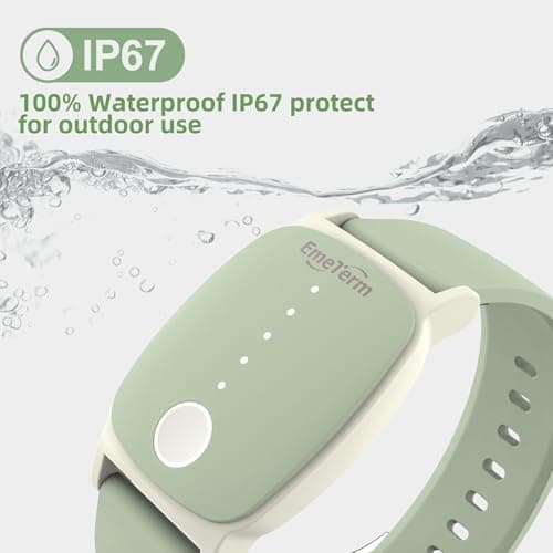 EmeTerm Explore FDA Cleared Mint Green Anti-Nausea Wristband IP67 Waterproof Morning Motion Travel Sickness Vomit Relief Rechargeable Classic Strap Design No Gel Drug Free Without Side Effects — view 2