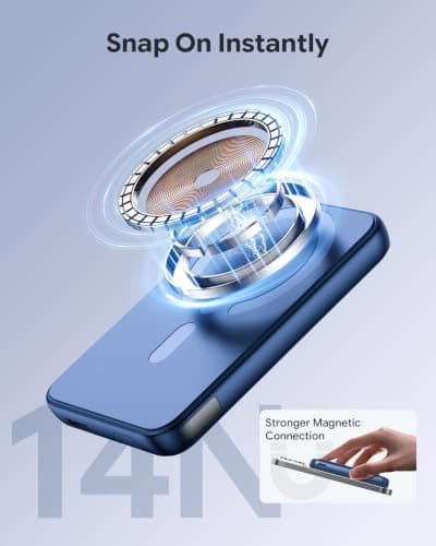 For MagSafe Power Bank, 12000mAh Portable Charger 22.5W, Dark Blue — view 3