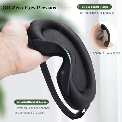 liuchanghe 100% Blackout Sleep Mask for Women & Men, Soft and Comfortable Eye Mask for Sleeping, Eye Mask with Adjustable Strap for Sleeping, Nap, Meditation, Travel — view 3