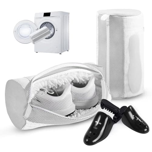 Aship 2Pack Shoe Laundry Wash Bag Reusable for Washing Machine White