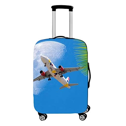 Trolley Case Protective Cover, DOTBUY 3D Print Airplane Premium Travel Suitcase Protector Elastic Anti-Scratch Dustproof Luggage Sleeve Cover Elasticized Washable (E,S (18-20 inches))
