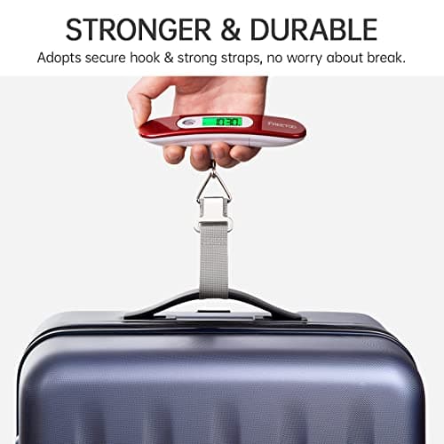 FREETOO Luggage Scale with Tare Function 110 Lb/ 50Kg Capacity, Red — view 4
