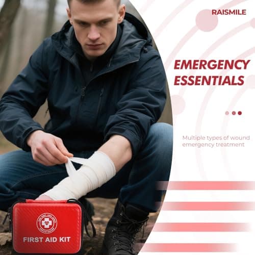 Mini First Aid Kit 150 PCS – Small Waterproof Hard Shell Emergency Kit for Car, Home, Travel, Camping, Hiking, Office & Outdoor (Red) — view 5