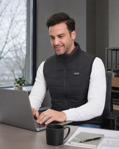 vapesoon Heated Jacket Womens for Men with 26 Heating Zones, Heated Gilet with 4 Zone Controls, Supports USB 5V and 7.4V DC Batteries – Warm Gear for Hiking Cold Weather Jobs – Battery Not Included — view 3