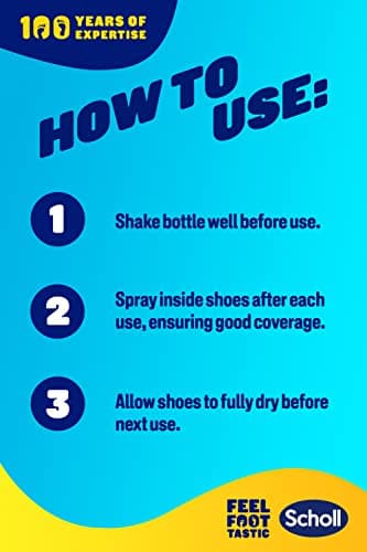 Scholl Shoe Spray Antifungal Disinfectant, 250ml - Kills 99.9% of Fungal Nail & Athlete's Foot Causing Fungi, & Odour Causing Bacteria, Pack of 1 — view 6