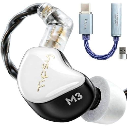 Tipsy M3 IEM + USB‑C Dual‑DAC Adapter Bundle — Plug‑and‑Play Hi‑Fi, 1DD+2BA Clarity + Powerful Bass