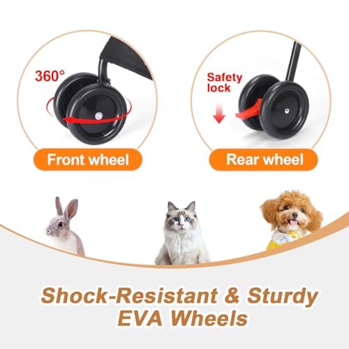 Travel Portable Dog Stroller, Pet Stroller for Small Puppy Dogs & Cats, Up to 33 lbs, (Dark Grey) — view 4