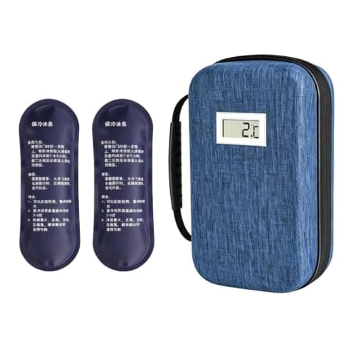 objbhuely Cooler Travel Case with Temp Display Travel Insulated Organizer