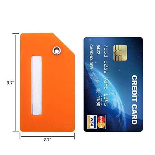 Silicone Luggage Tag with Name ID Card to Quickly Spot Suitcase(Orange 5) — view 4