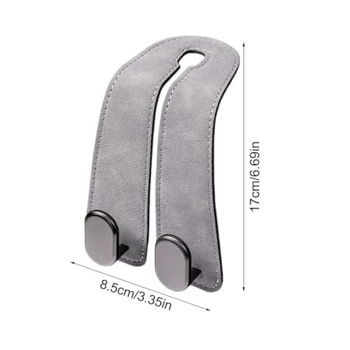 Purse Hook for Car - Double Metal Universal PU Leather Organizers | Car Seat Hooks | for Travel Road Trip Daily Driving Summer Camping Commute Picnic Vacation Outdoor Business — view 6