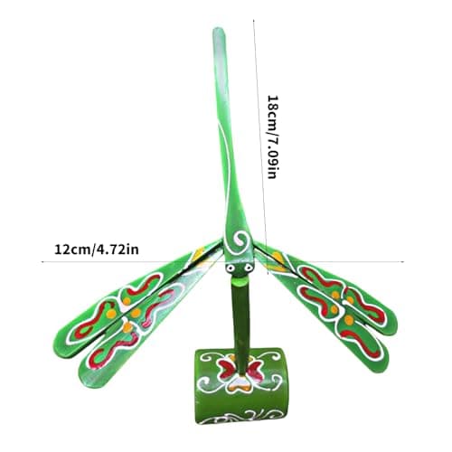 OSNIYAW Handcrafts Wooden Dragonflies Balancing Game Toy for Kids, Silver — view 3