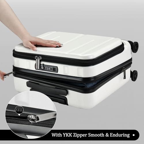 Kaleenie 16" Carry On Briefcase Luggage with 2 Laptop Compartments — view 6