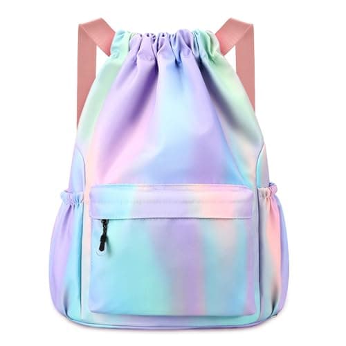 flintronic Drawstring Backpack, Waterproof Swimming Bag, Large Swimming Bags for Kids, Sports Backpacks Unisex for School Gym Beach Holidays Travel