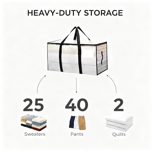 Zandrix 95L Waterproof Storage Bags Moving Boxes Bags with Lids - 4 Pack — view 6