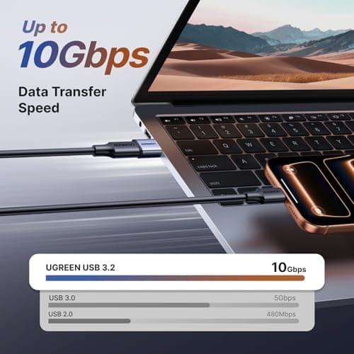 UGREEN USB to USB C Adapter 10Gbps 5 Pack for iPhone, iPad, MacBook, Galaxy — view 2