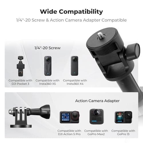 K&F CONCEPT 69"/175cm Phone Selfie Stick Tripod with Phone Holder — view 2