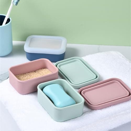 Silicone Soap Container with Pad for Outdoor Travel, E S SIZE, E S SIZE — view 5