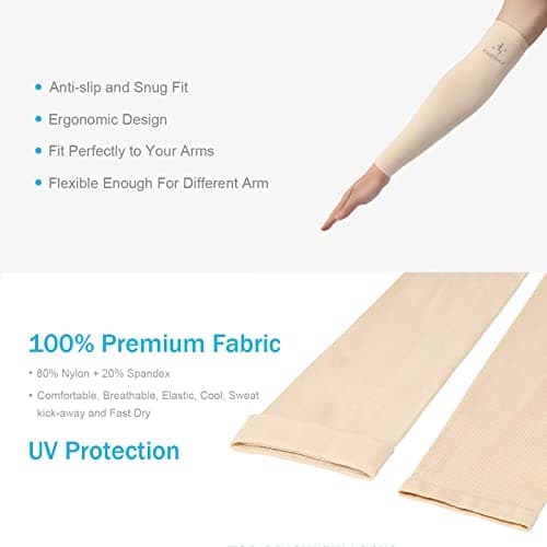 ioutdoor Arm Sleeves UV Protection Sleeves Arm Warmers (Yellow,1 Pair) — view 4