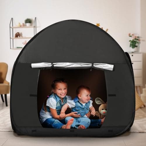 120x120cm Sensory Tent Pop up Black Out Tents Calms Corner for Play and Relax - Kids Tent With Travel Bag, Blackout Feature Helps Children With Autism, ADHD, Anxiety&Improve Focus