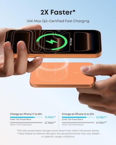 Anker Nano Magnetic Power Bank, 5,000mAh Qi2-Certified 15W Portable Charger — view 4