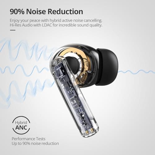 AsiceSound Wireless Earbuds, Immersive HiFi Stereo Bluetooth 5.3 Earphones, Deep Bass, 4 Mic ENC Noise Cancelling, 72h Playtime, IPX7 Resistance Earbuds, for iOS and Android — view 3