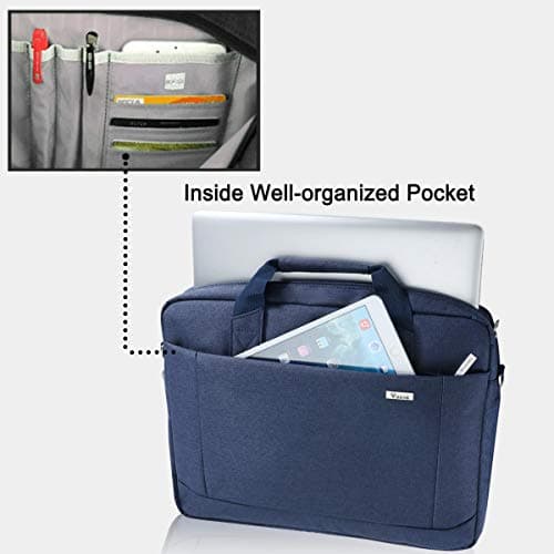 Voova Laptop Bag Case 17 17.3 Inch Computer Sleeve Messenger Bag, Blue — view 4