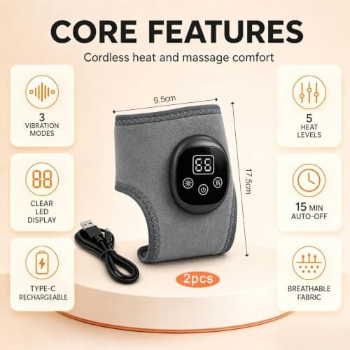 KASURE 3-in-1 Cordless Foot Massager with Heat, 2 Packs — view 2