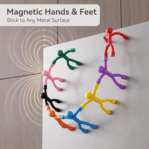 SINJAETRQ 10 Pcs Magnetic Men Fidget Toys ,Sensory Desk Toys for Stress Relief– Travel Figures & Fun Fridge Magnets for Kids, Party bag fillers for festivals, Classroom Rewards & Small Gifts — view 4