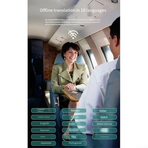 Language Translator Device, M9 for INSTANT Voice Translator, Supports 16 Offline Languages, Touchscreen for INSTANT Two Way Translation for Business, Learning & Travel(Gold) — view 6
