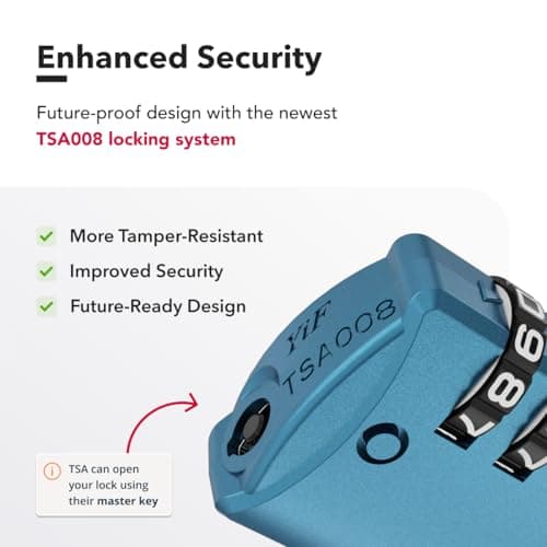 NovLock Suitcase Padlocks, TSA Approved Luggage Locks, Travel Padlocks — view 5