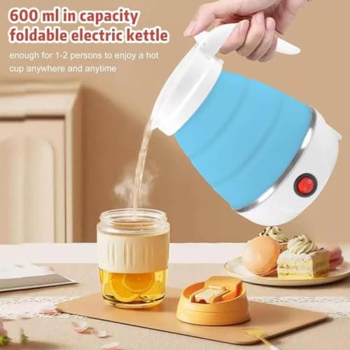 Collapsible Travel Kettle To Take On Holiday | Foldable Camping Kettle, Fast Boiling, Silicone Material | Compact Mini for Backpacking, Hotels, & Outdoors — view 2