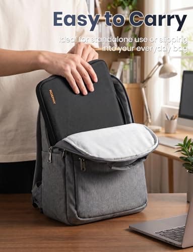 ROEPHY 16 Inch Laptop Sleeve Case, Water-Resistant Laptop Protective Carry Case with Retractable Handle for New MacBook Pro M5 Pro/Max (2026) M4/M3/M2/M1,Lenovo HP ASUS Dell Acer Chromebook, Black — view 6