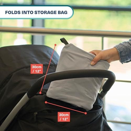 Bramble - Large Stroller Bag Cover for Airplane - Pushchair & Pram Bag for Airplane Travel - Water Resistant Protective Transport Bag for Buggy Gate Check (Grey) — view 6