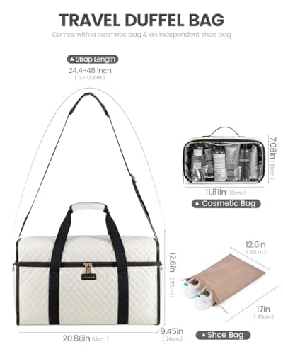 LOVEVOOK Travel Bags for Women, Large Opening Hospital Weekend Gym Bag — view 5