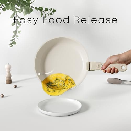 RIOVARM Induction Non Stick Frying Pan and Pot Set with Lids, Granite Cookware Set with Detachable Handles, Stackable Kitchen Cookware with Removable Handles, Camping Frying Pan Set, PFOA Free — view 6