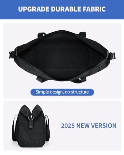 Narwey for Ryanair Cabin Bags 40X30X20 Underseat New Ryanair Small Foldable Travel Duffel Hospital Weekend Bag for Women Ryan Air Carry on Luggage Holdall Tote for Men 20L (Black) — view 3