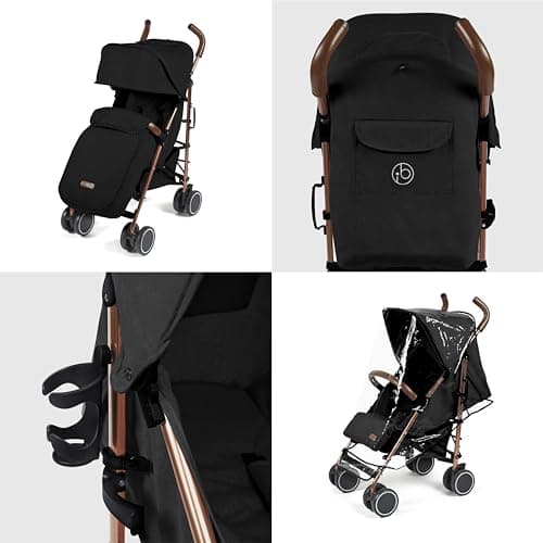 Ickle Bubba Discovery Max Lightweight Stroller & Pushchair(Black/Rose Gold) — view 6