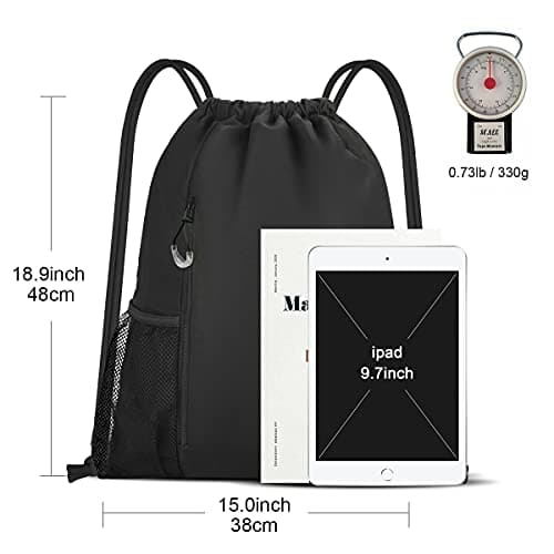RYACO Waterproof Drawstring Backpack, Swimming Sports Gym Bag — view 5