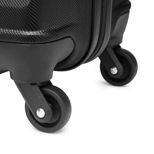 Kono Cabin Suitcase Hard Shell,ABS+PC Hand Luggage Trolley,Black — view 3