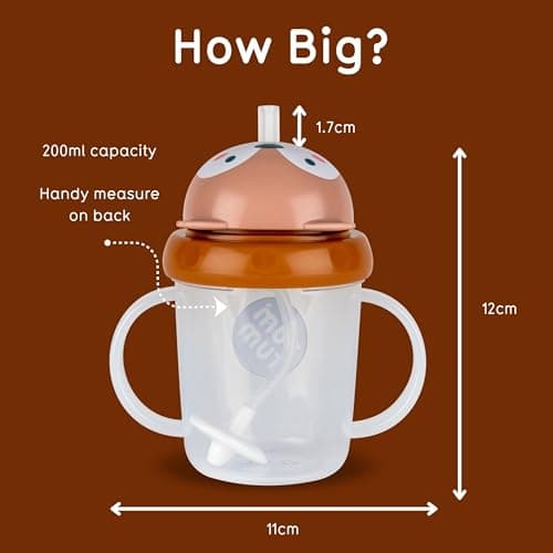TUM TUM Tippy Up Free Flow Sippy Cup (No Valve), Sippy Cup for Toddlers, 200ml, BPA Free (Fergus Fox S3) — view 6