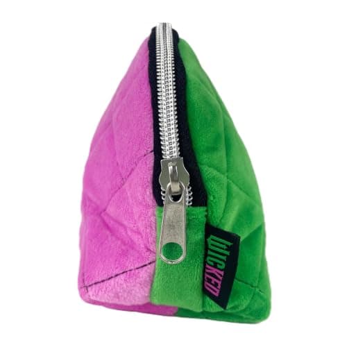 Wicked Quilted Velvet Make Up Bag Girls Womens Cosmetic Toiletries Pencil Case — view 4
