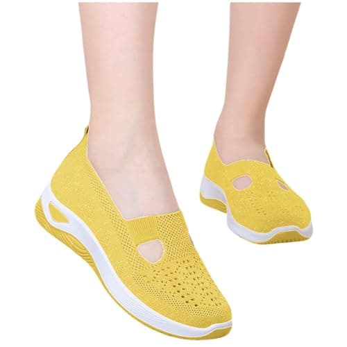 Women Orthopedic Walking Shoes, Lightweight Closed Toe Summer Sneaker, Casual Soft Sole Breathable Shoes, Slip On Arch Support Trainers, Mesh Up Athletic Shoes — view 2