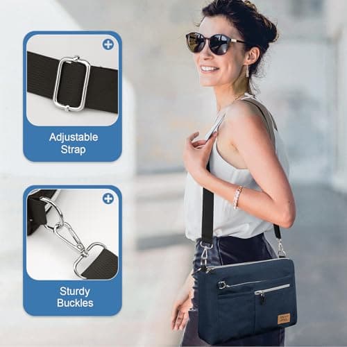 TiMOVO 9-11" Anti-Theft Tablet Sleeve with Strap for iPad, Indigo — view 6